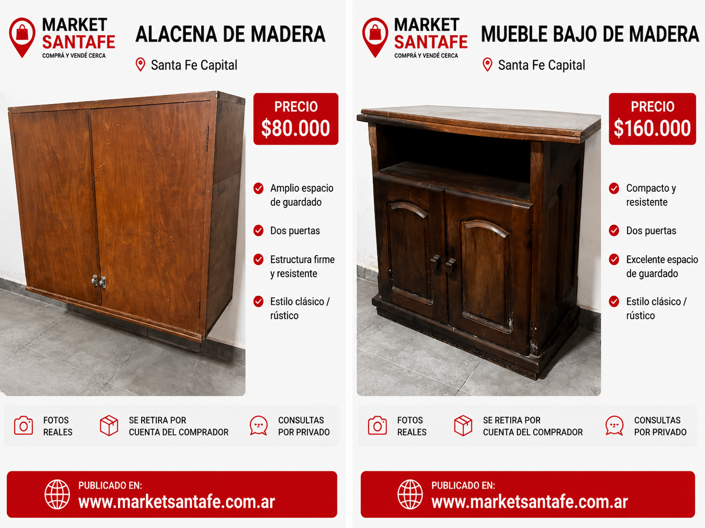 Mueble bajo de madera