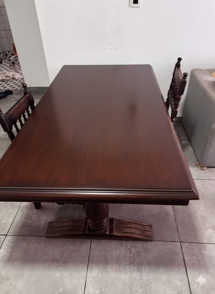 Mesa comedor de roble macizo